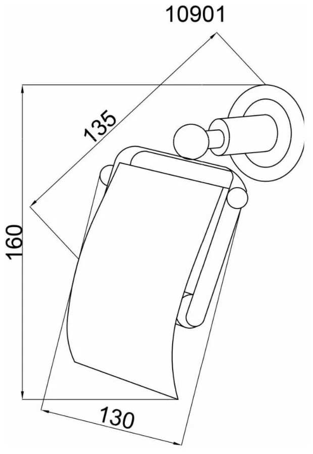 Держатель для туалетной бумаги с крышкой Boheme MURANO 10901-GR-CR