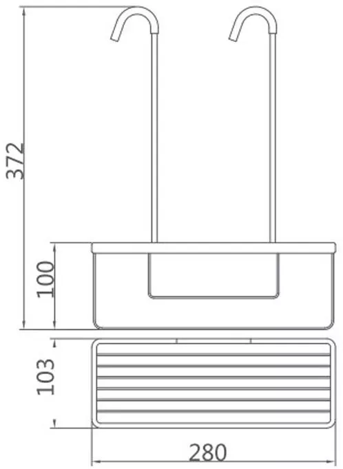 Полка металлическая решетчатая Haiba HB339