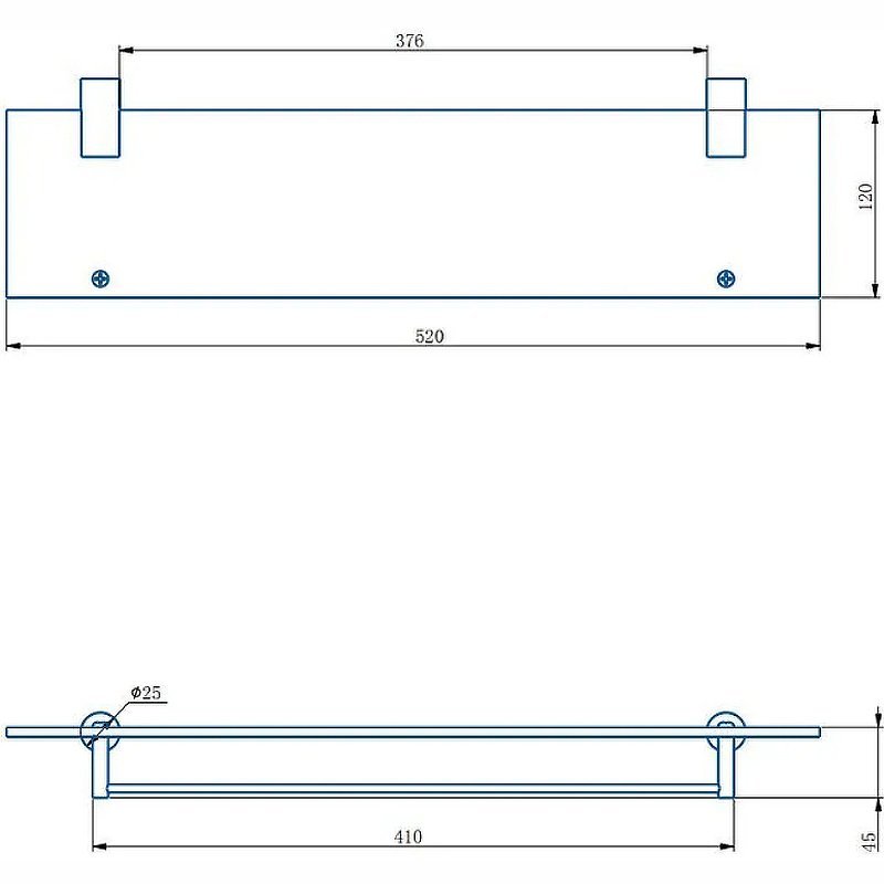 Полка стеклянная Haiba HB8407-4