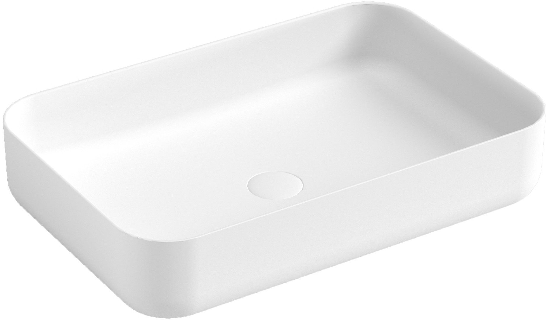 Раковина накладная Corian 40 см Boheme Corian 879-60-MW белый