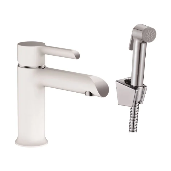 Смеситель для раковины с лейкой гигиенической Haiba HB12805-8