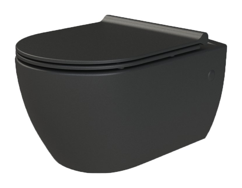 Подвесной унитаз матовый с сиденьем микролифт BOHEME Nero 961