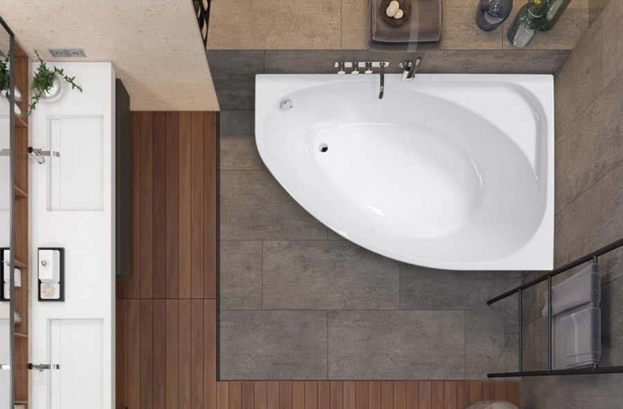 Акриловая ванна VAGNERPLAST HAPI 170x110 Right