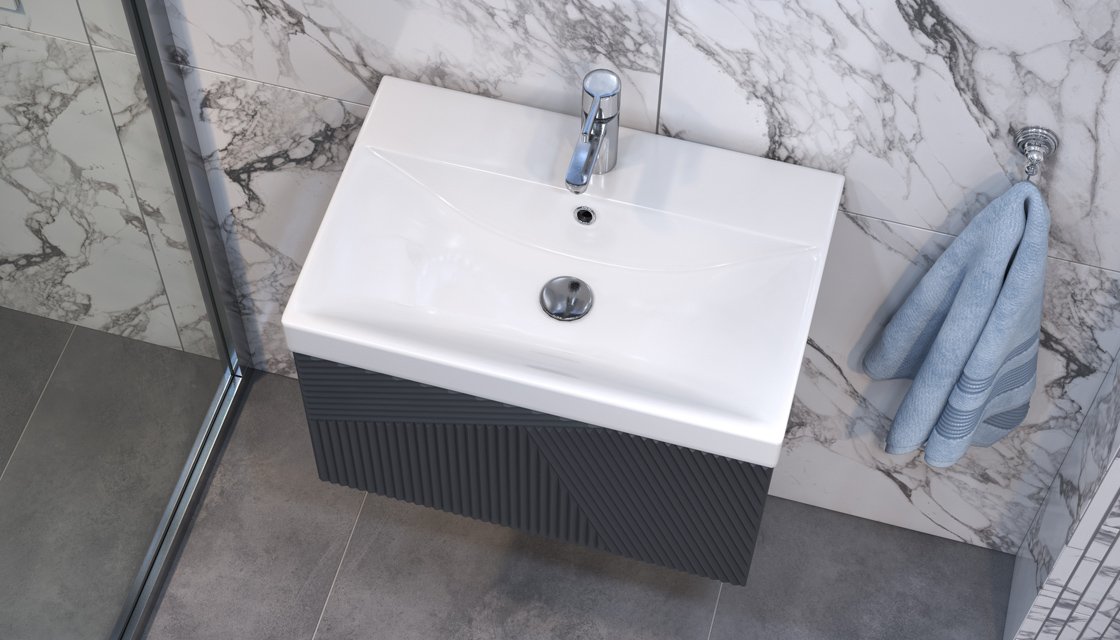 Тумба подвесная VELVEX Edge 60.1Y графит