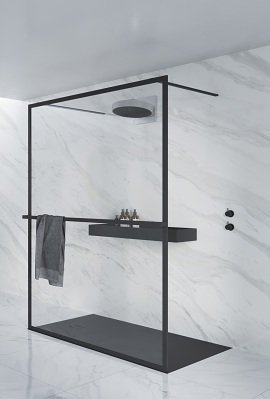 Душевая перегородка 100x200 RIHO SZ LUCID GD401 BLACK