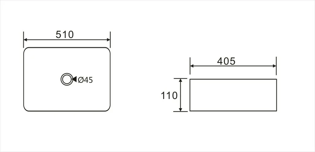 Умывальник на столешницу 51х40 Koller Pool KVADRO KR-0510-WB