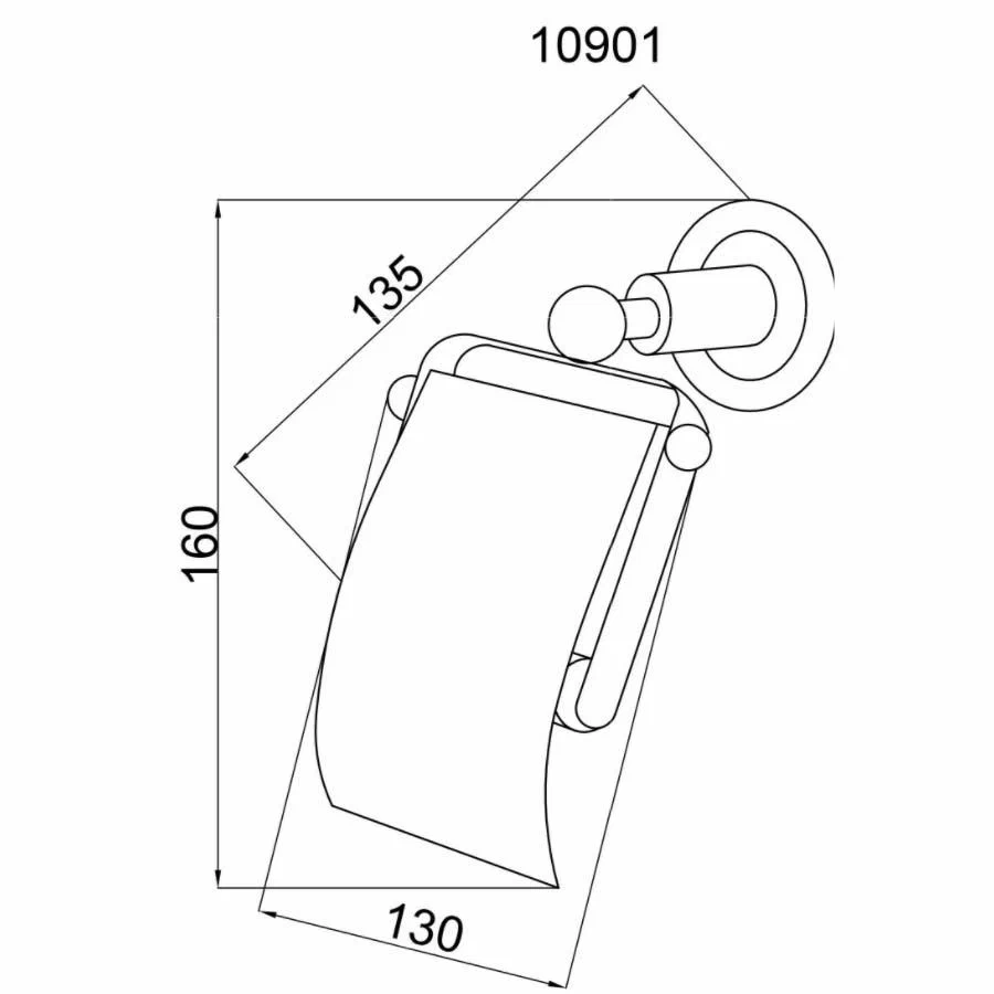 Держатель для туалетной бумаги с крышкой Boheme MURANO 10901-B-G