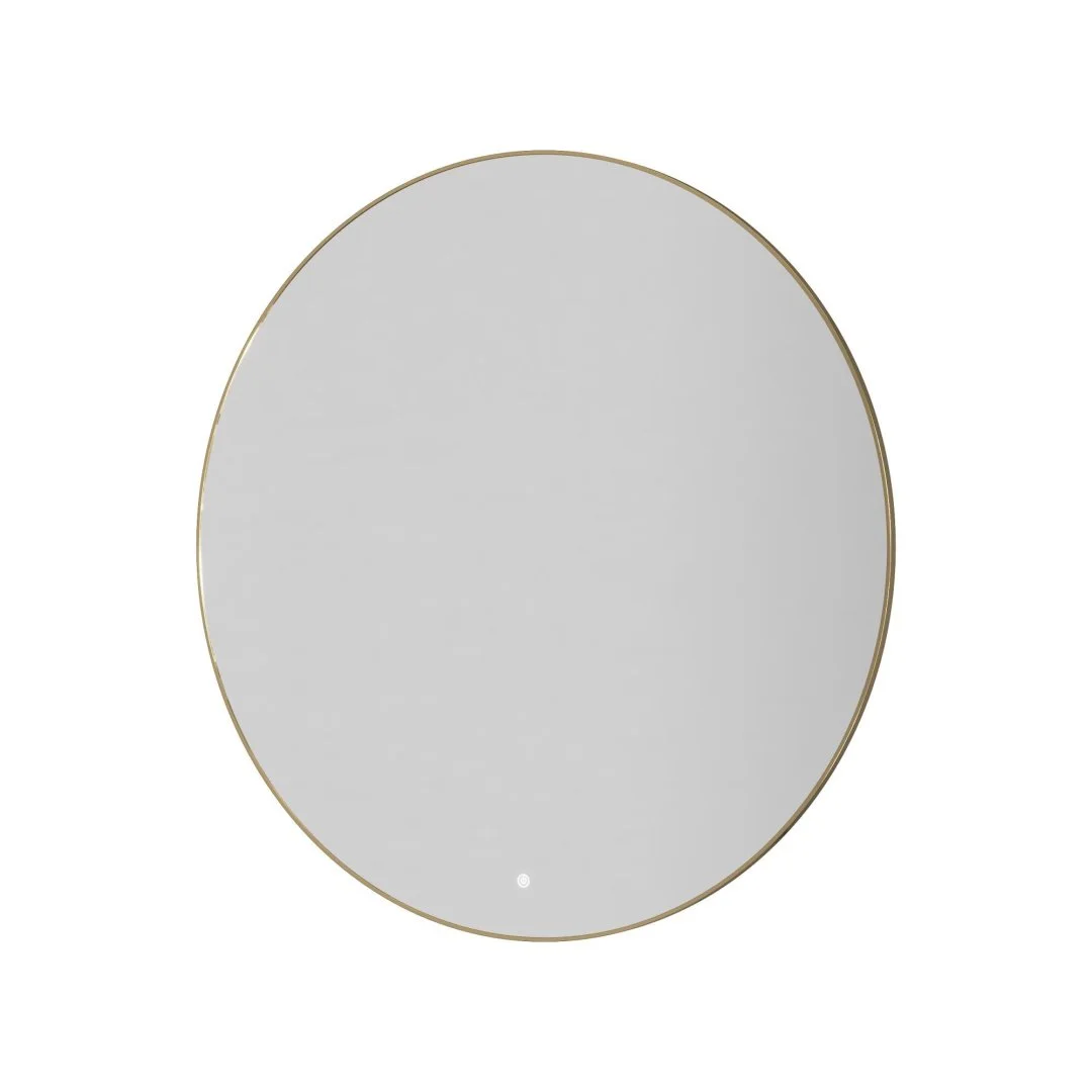 Зеркало круглое с LED подсветкой сенсор антипар 100х100 см Boheme 545-100-G рама золото