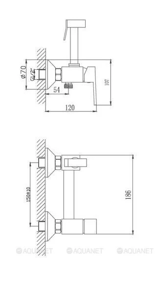 Душ гигиенический со смесителем бронза Haiba HB5513-4