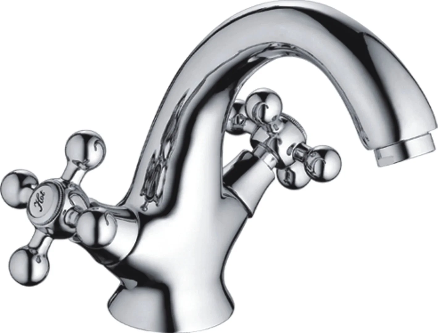 Смеситель двуручковый для раковины HAIBA HB1019 Хром