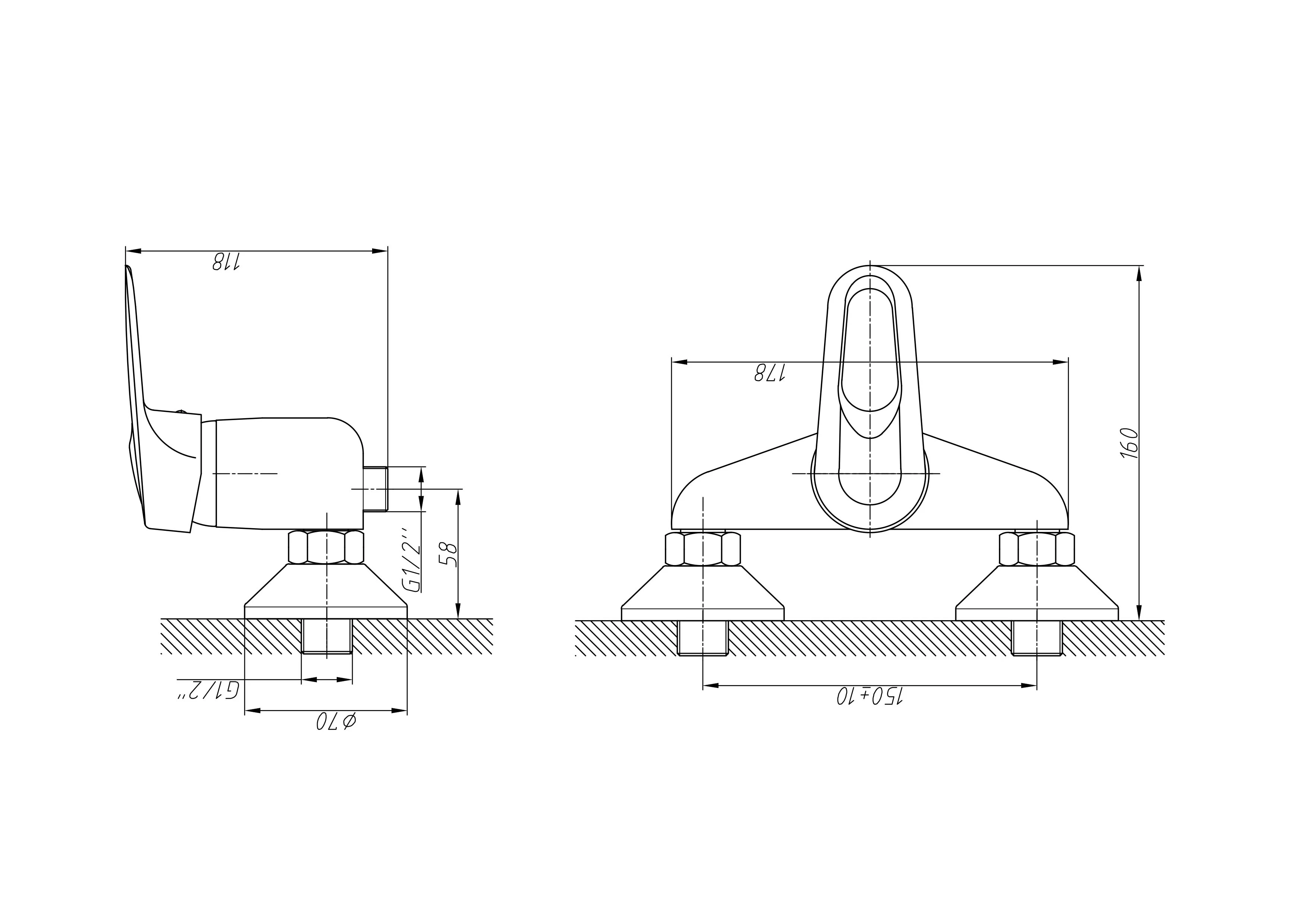 Смеситель однорычажный для душа HAIBA HB2004 Хром