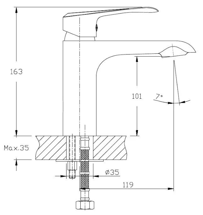 Смеситель для раковины Koller Pool AQUA AQ0200
