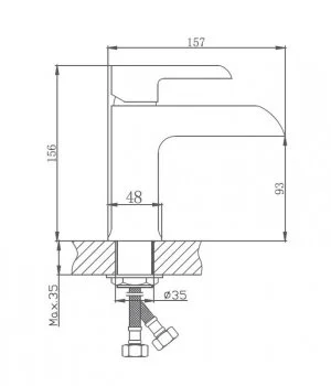 Смеситель для раковины с лейкой гигиенической Haiba HB12805-7