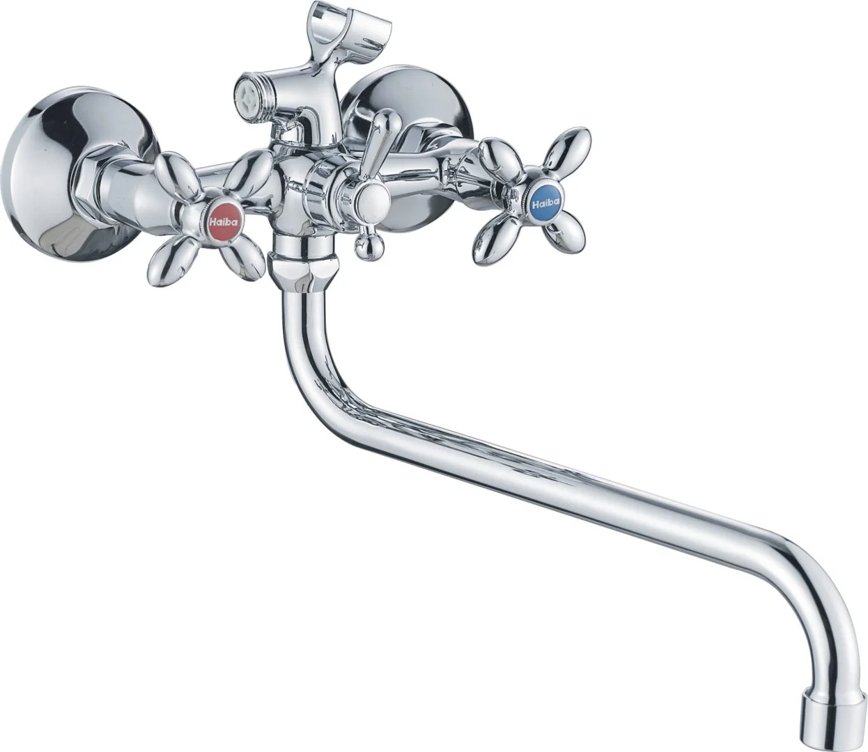 Смеситель двуручковый для ванны HAIBA HB2227 Хром