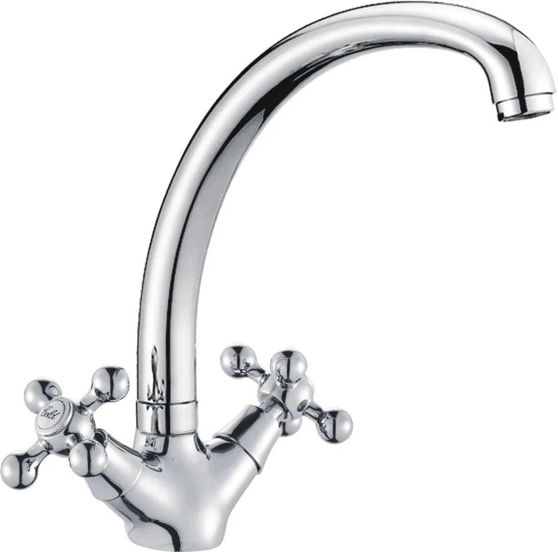 Смеситель двуручковый для кухни HAIBA HB4719 Хром