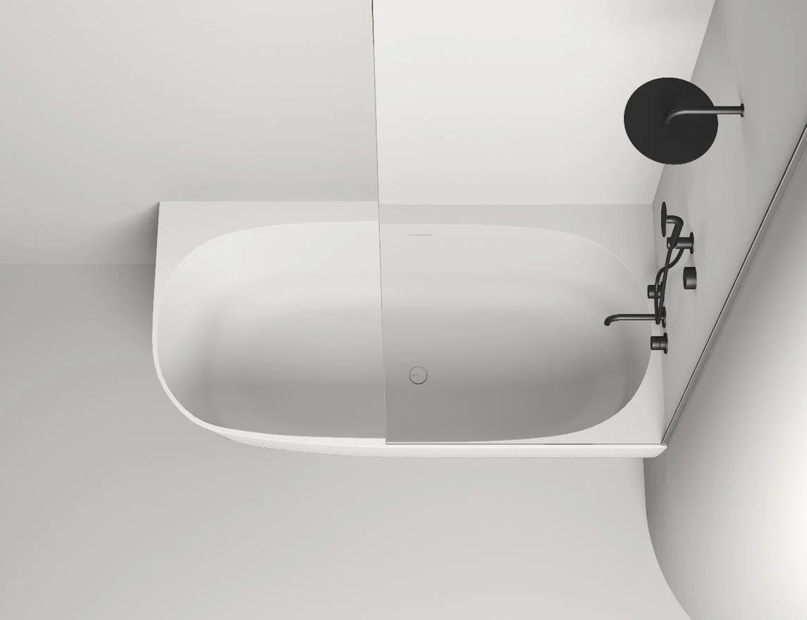 Ванна пристенная угловая глянцевая 170x85 SALINI Sofia Corner R 102514G