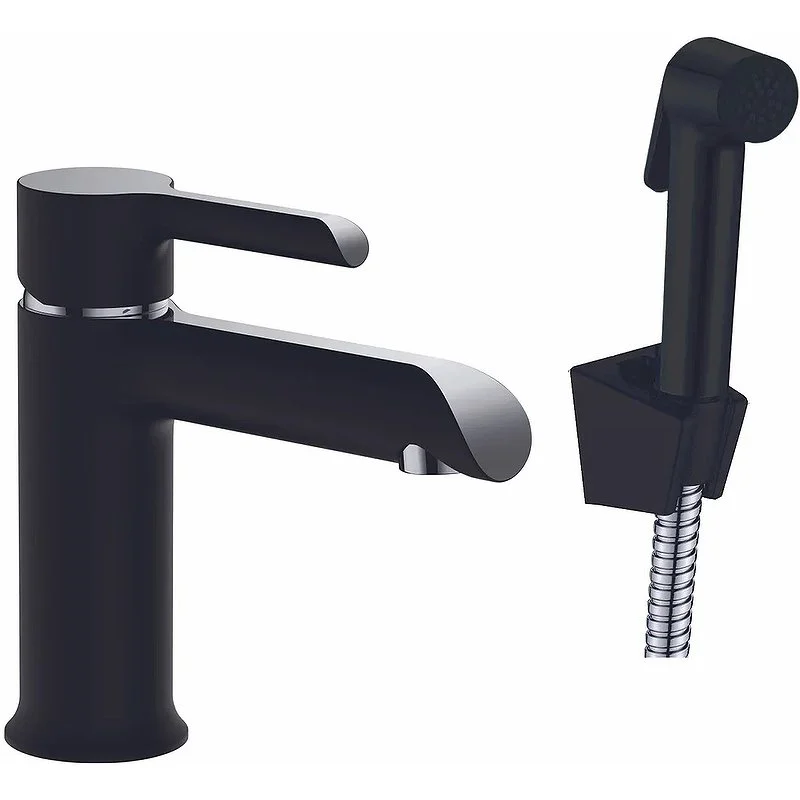 Смеситель для раковины с лейкой гигиенической Haiba HB12805-7