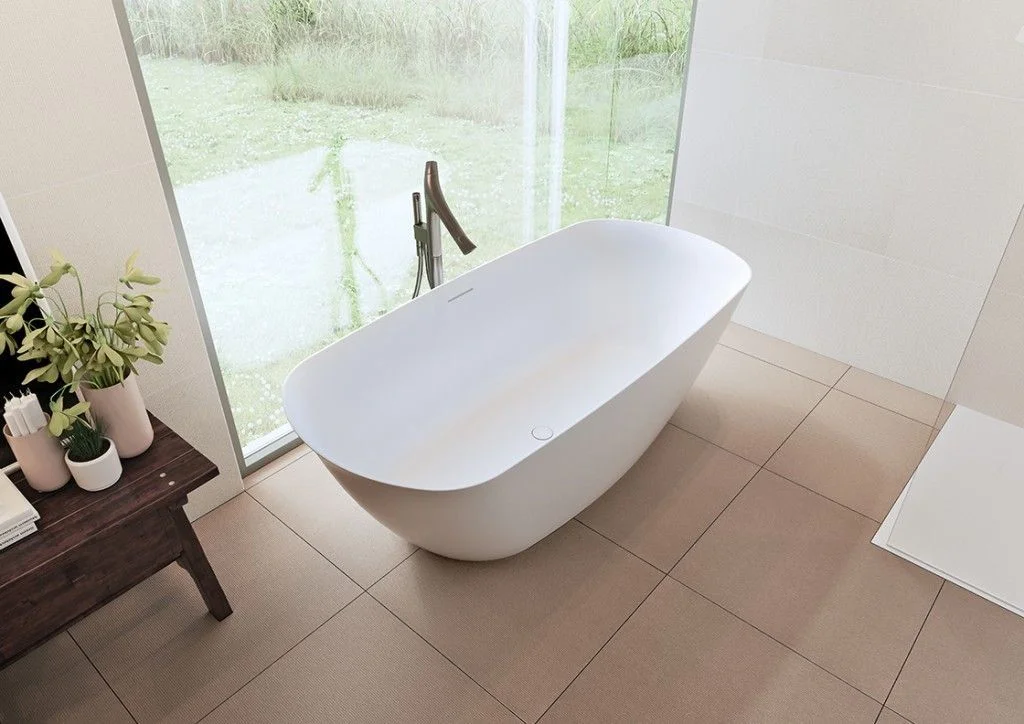 Овальная ванна из искусственного камня Riho Bilo 165x77 белая BS6500500000000