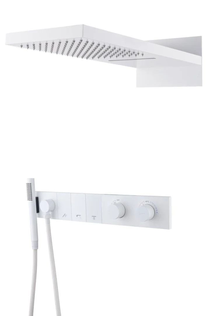 Встроенная душевая система 55х45х110 см Boheme ZODIAC 133-MW матовый белый