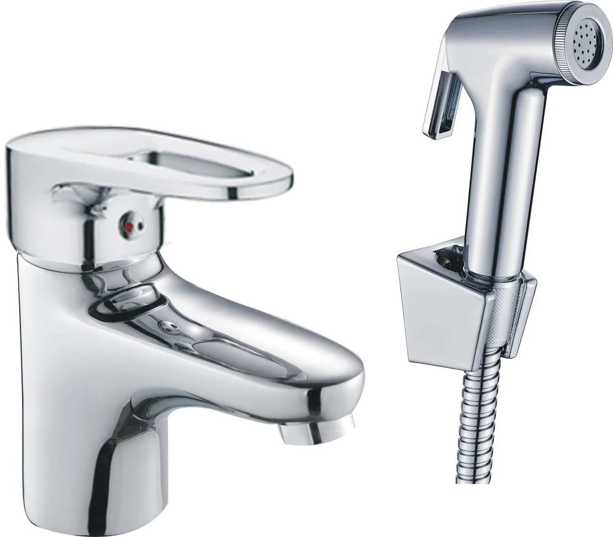 Смеситель однорычажный гигиенический HAIBA HB1268 Хром