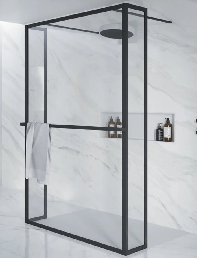 Душевая перегородка 90x30x200 RIHO SZ LUCID GD404 BLACK