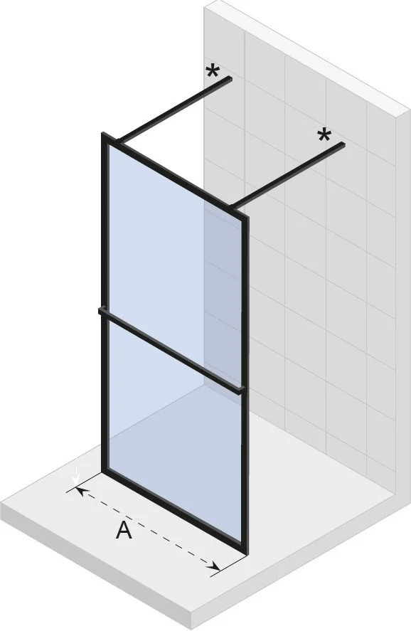 Душевая перегородка 140x200 RIHO SZ LUCID GD401 BLACK