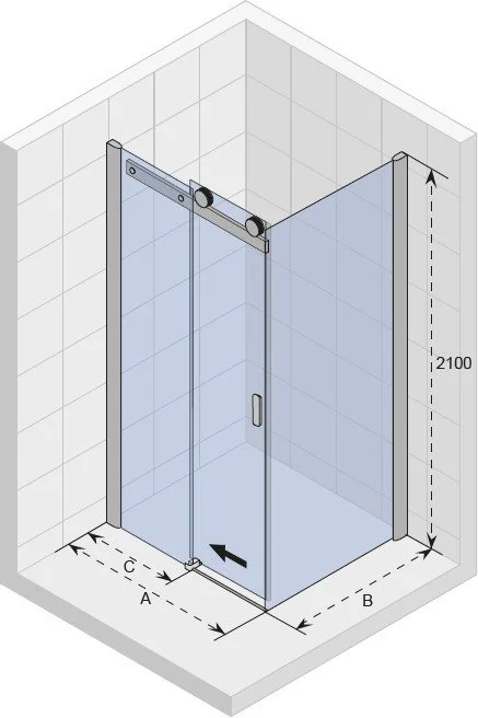 Душевое ограждение 100x90x210 RIHO BALTIC B203