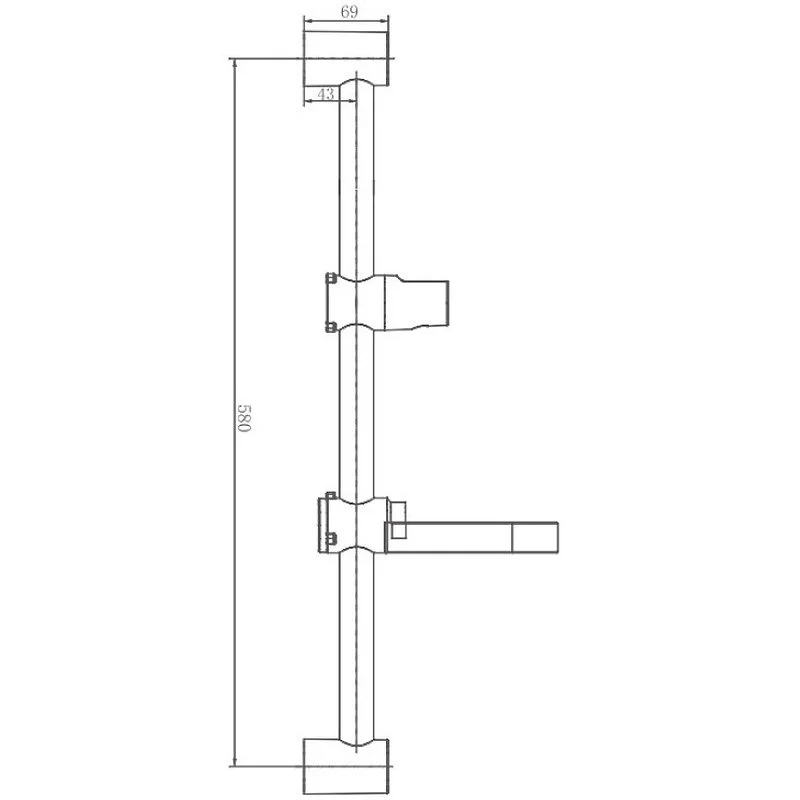 Душевая стойка без лейки и шланга HAIBA HB8005