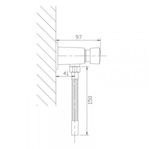 Кран нажимной для писсуара Haiba HB33001