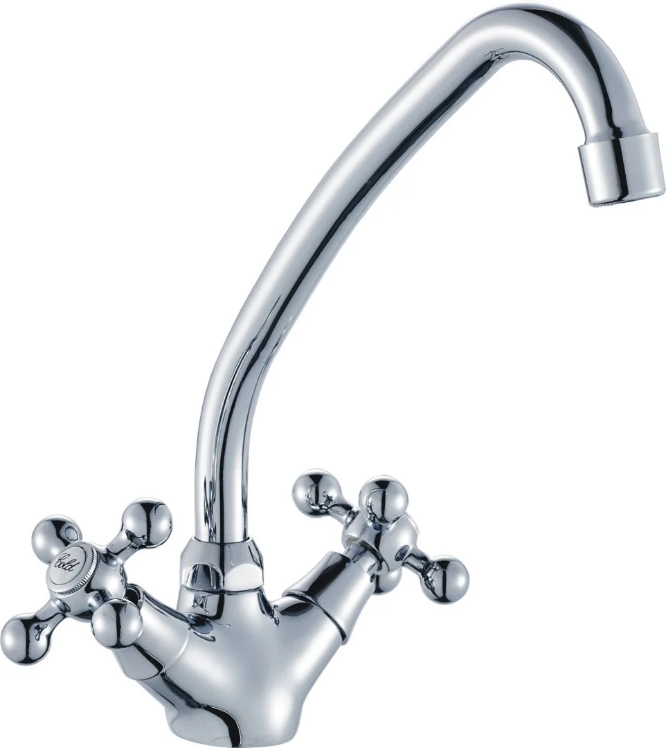 Смеситель двуручковый для кухни HAIBA HB4519 Хром