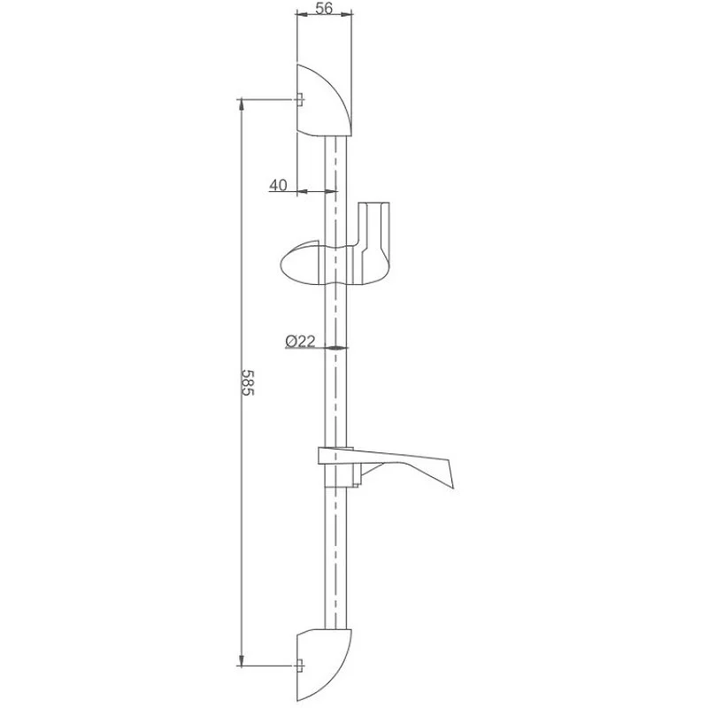 Душевая стойка без лейки и шланга HAIBA HB8001