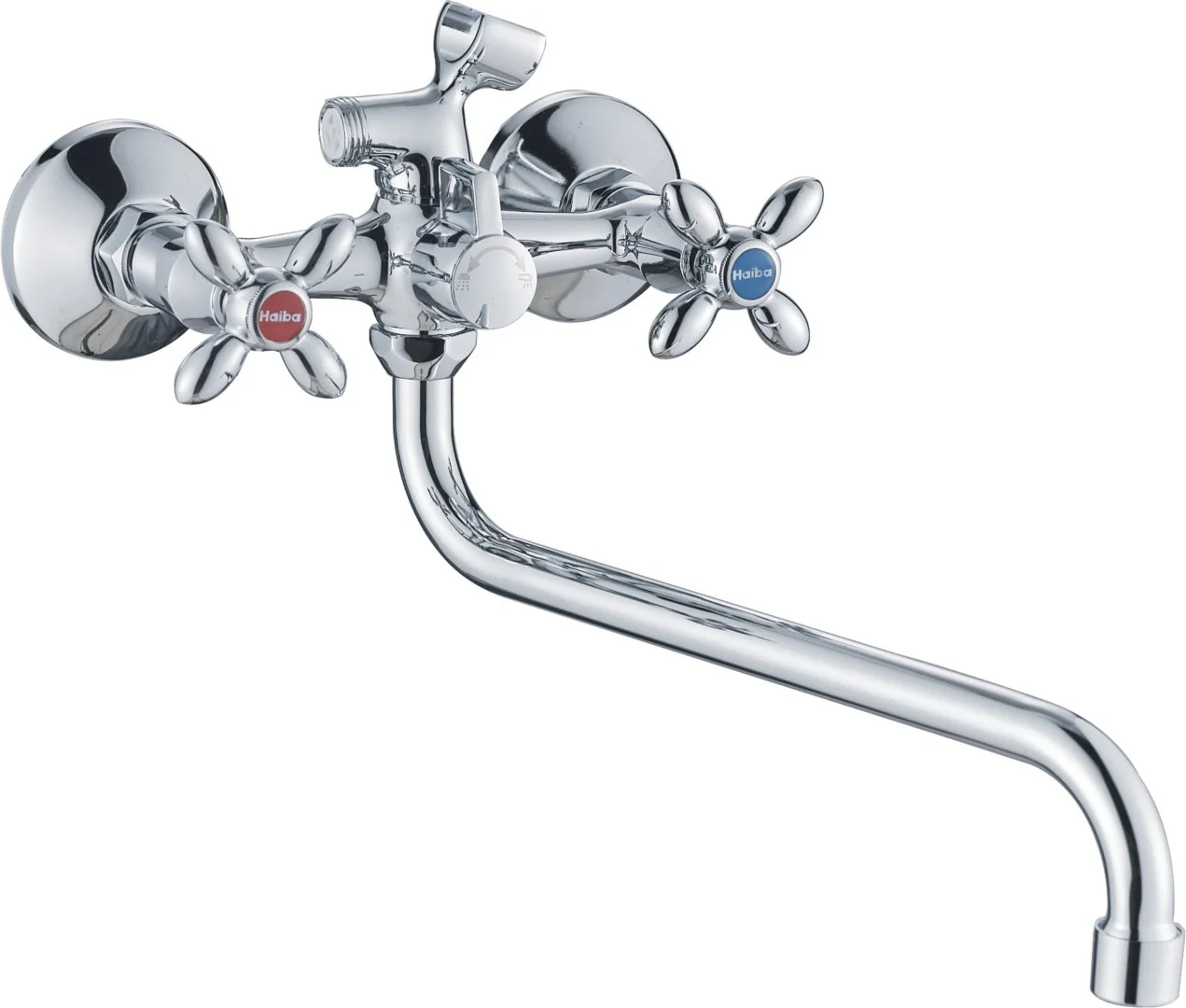 Смеситель двуручковый для ванны HAIBA HB2227-2 Хром