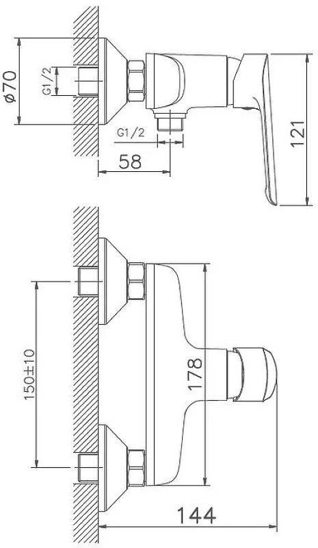 Смеситель для душа Haiba HB20198