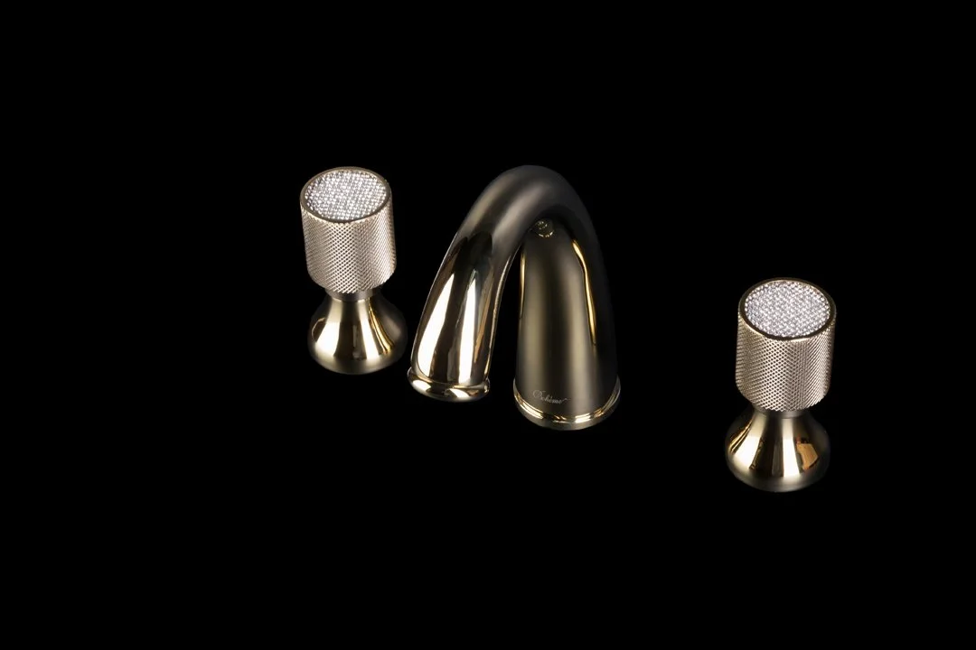 Cмеситель для умывальника на 3 отверстия BOHEME Royal Cristal 297-Royal/CRST