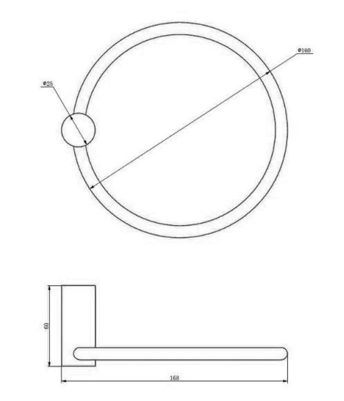 Держатель для полотенец одинарный Haiba HB8404-7