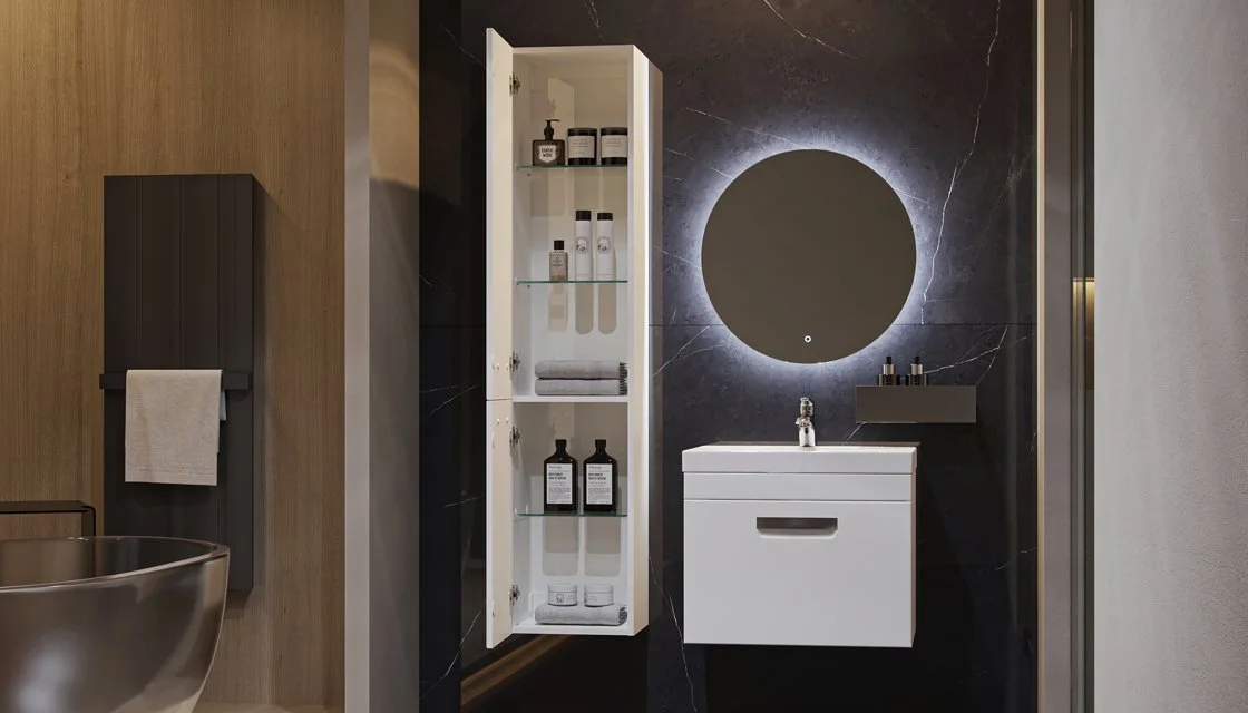 Пенал подвесной VELVEX Estea 160 белый матовый