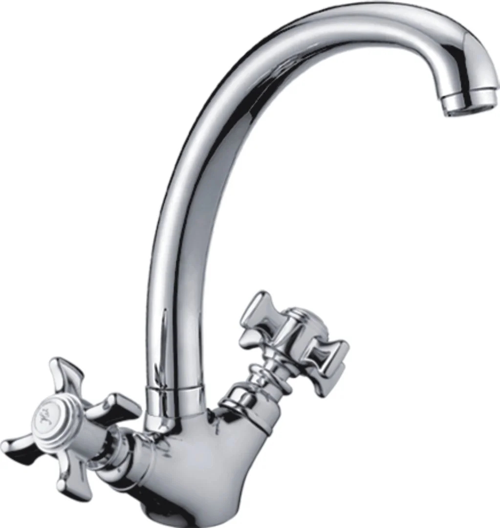 Смеситель двуручковый для кухни HAIBA HB4724 Хром