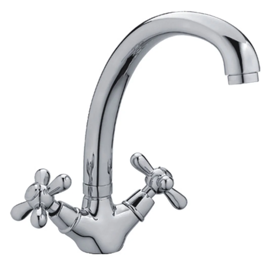 Смеситель двуручковый для кухни HAIBA HB4325 Хром