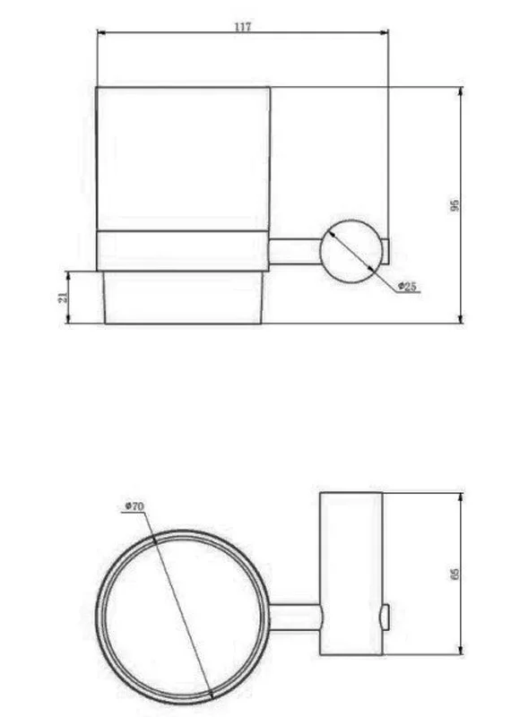 Держатель для стакана одинарный Haiba HB8406-7