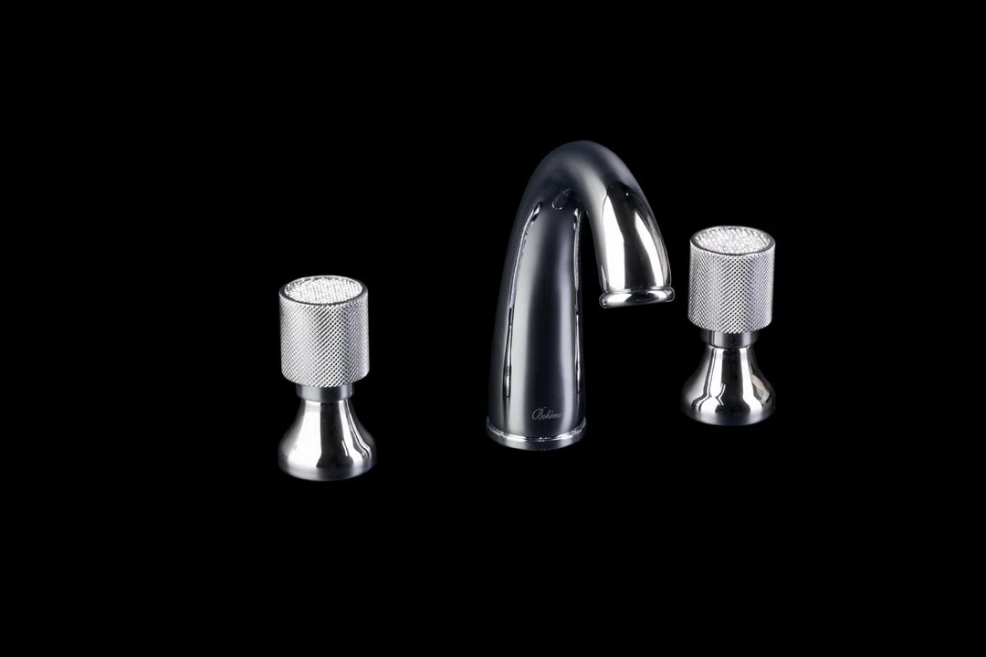 Cмеситель для умывальника на 3 отверстия BOHEME Royal Cristal 277-Royal/CRST