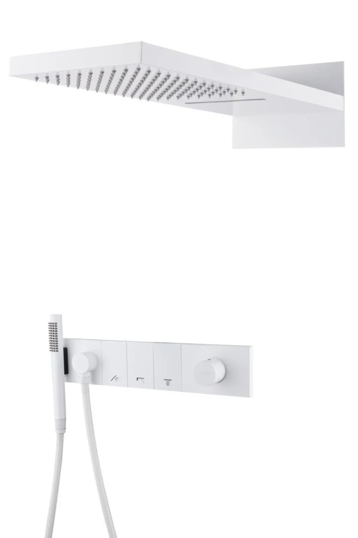 Встроенная душевая система 55х45х110 см Boheme ZODIAC 132-MW матовый белый