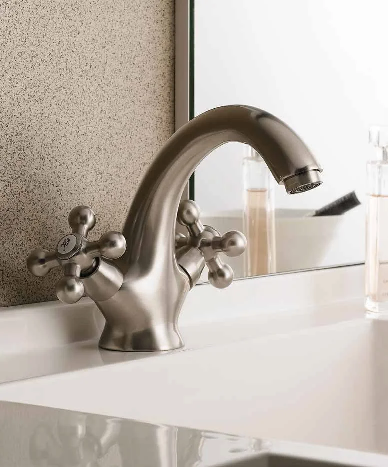 Смеситель двуручковый для раковины HAIBA HB1019-5 сатин