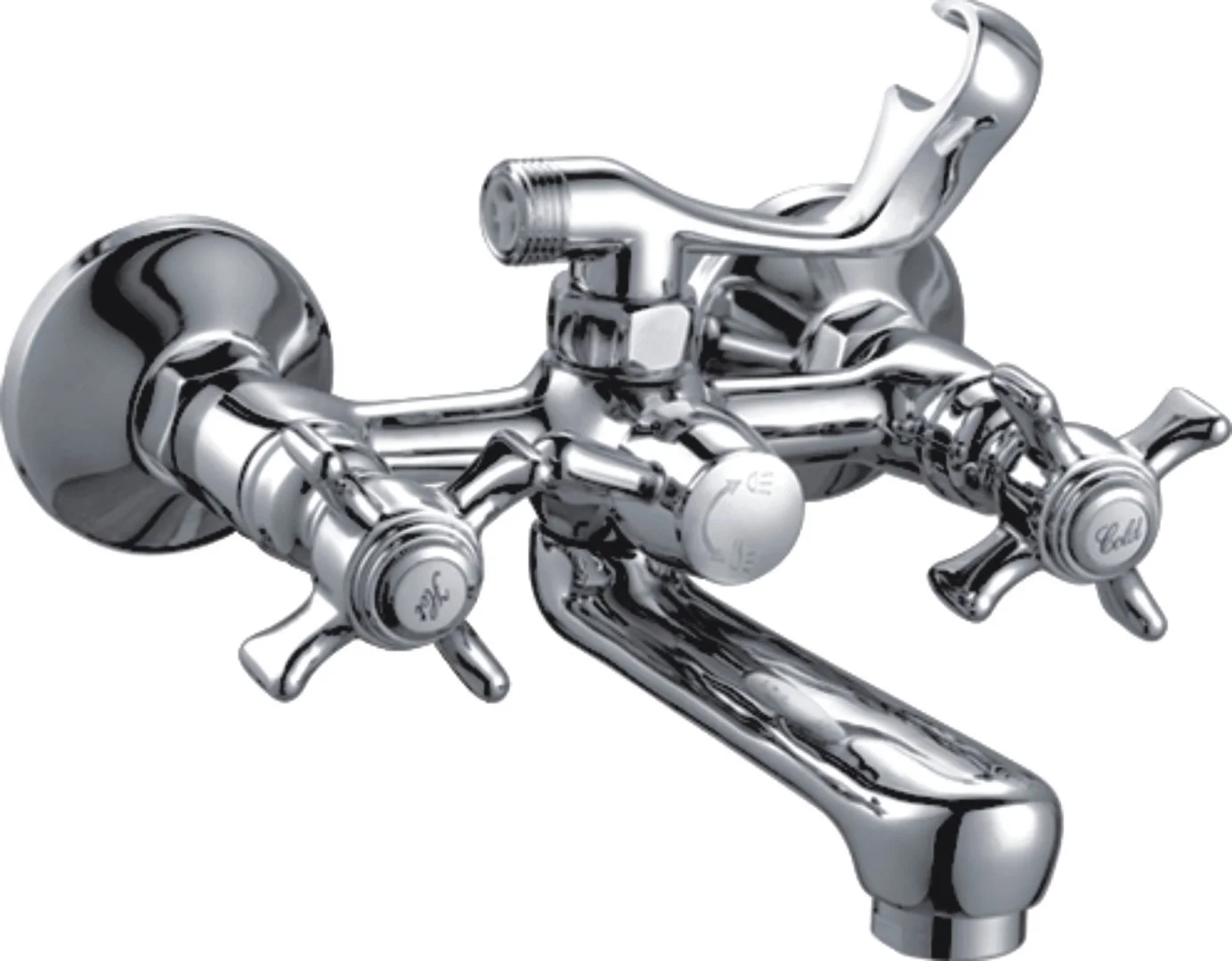 Смеситель двуручковый для ванны HAIBA HB3024 Хром