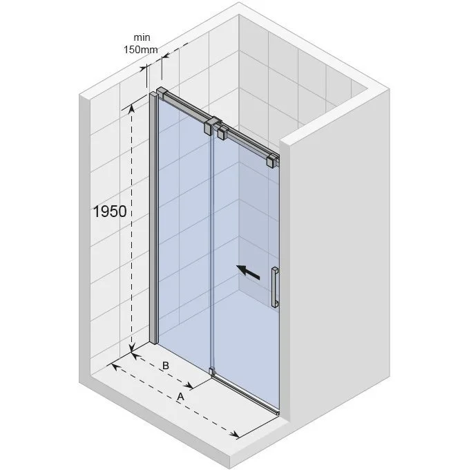 Душевая дверь OCEAN O115 140 2 двери