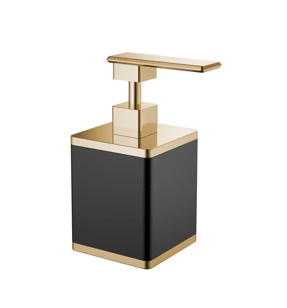 Диспенсер квадратный Boheme 10969-B-G черный-золото