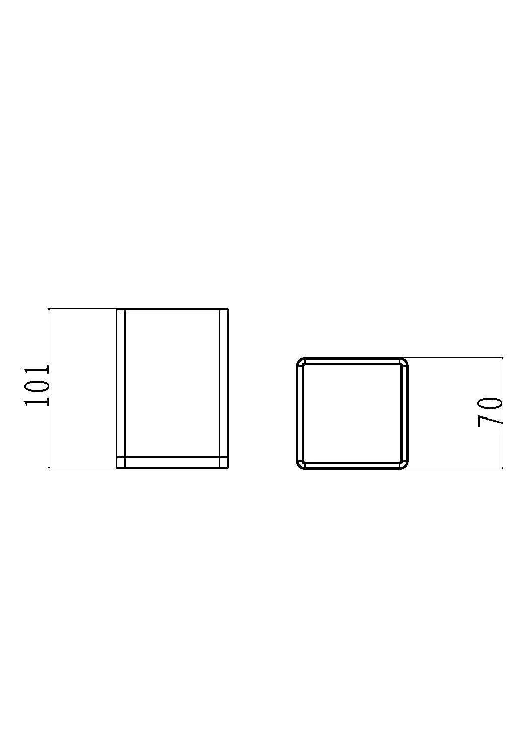 Стакан квадратный Boheme 10961-B-CR черный-хром