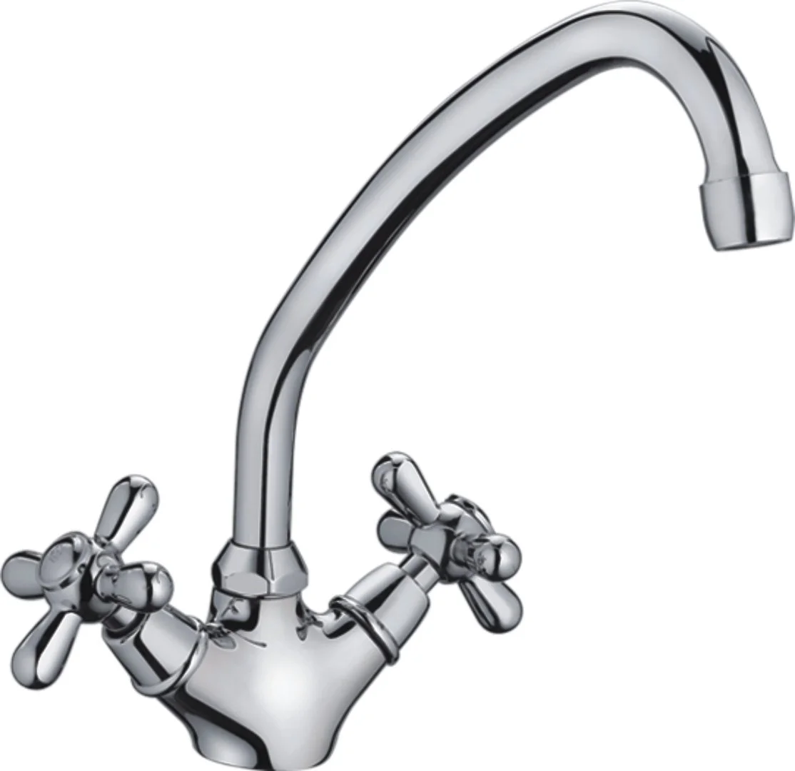 Смеситель двуручковый для кухни HAIBA HB4125 Хром