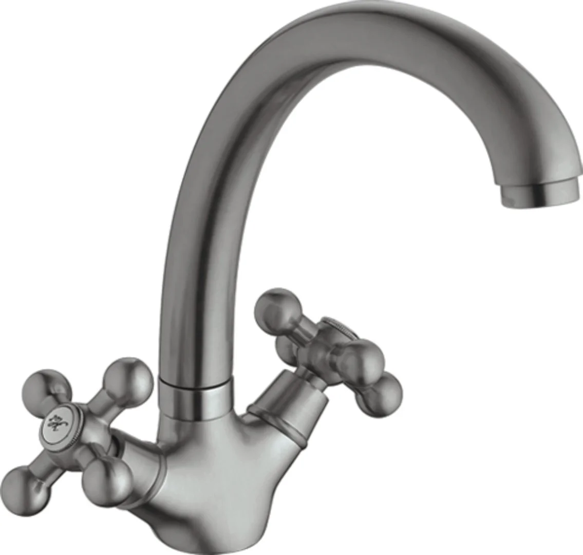 Смеситель двуручковый для кухни HAIBA HB4719-5 сатин