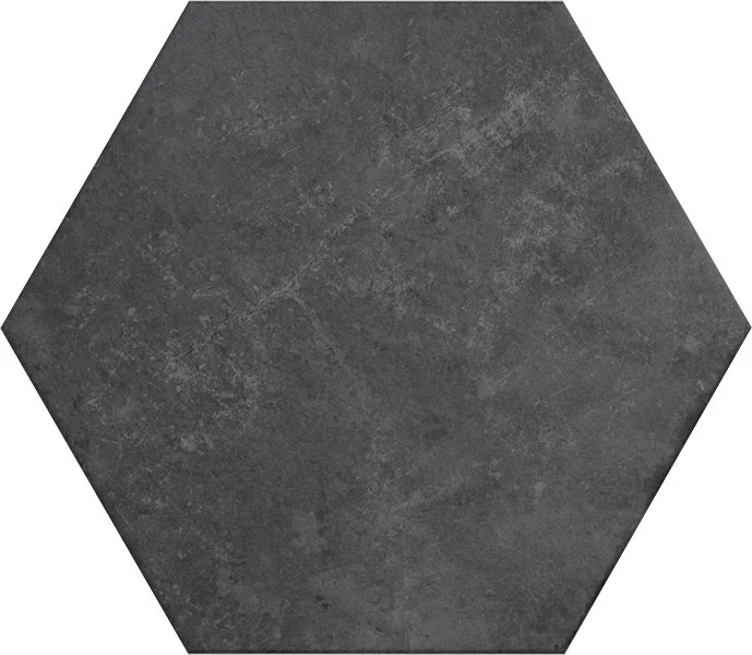 плитка керамическая напольная 24954 heritage hexágono carbon 17,5х20 см Черный
