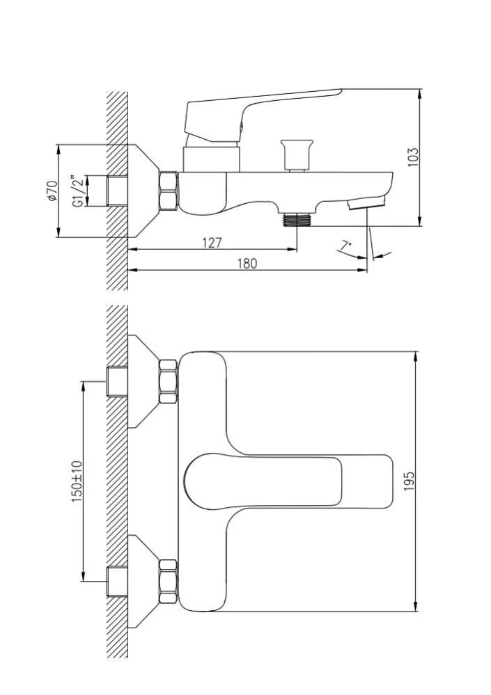 Смеситель для ванны Koller Pool KVADRO STAR KS0100